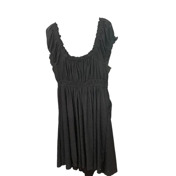Torrid Black Eyelet Mini Dress L 12 – Sweetheart Neck, Fully Lined, NWT - Picture 7 of 9